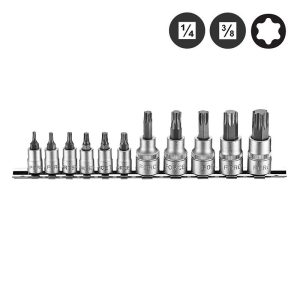Force 2111i 1/4" & 3/8" Bit doppenset Torx 11 delig