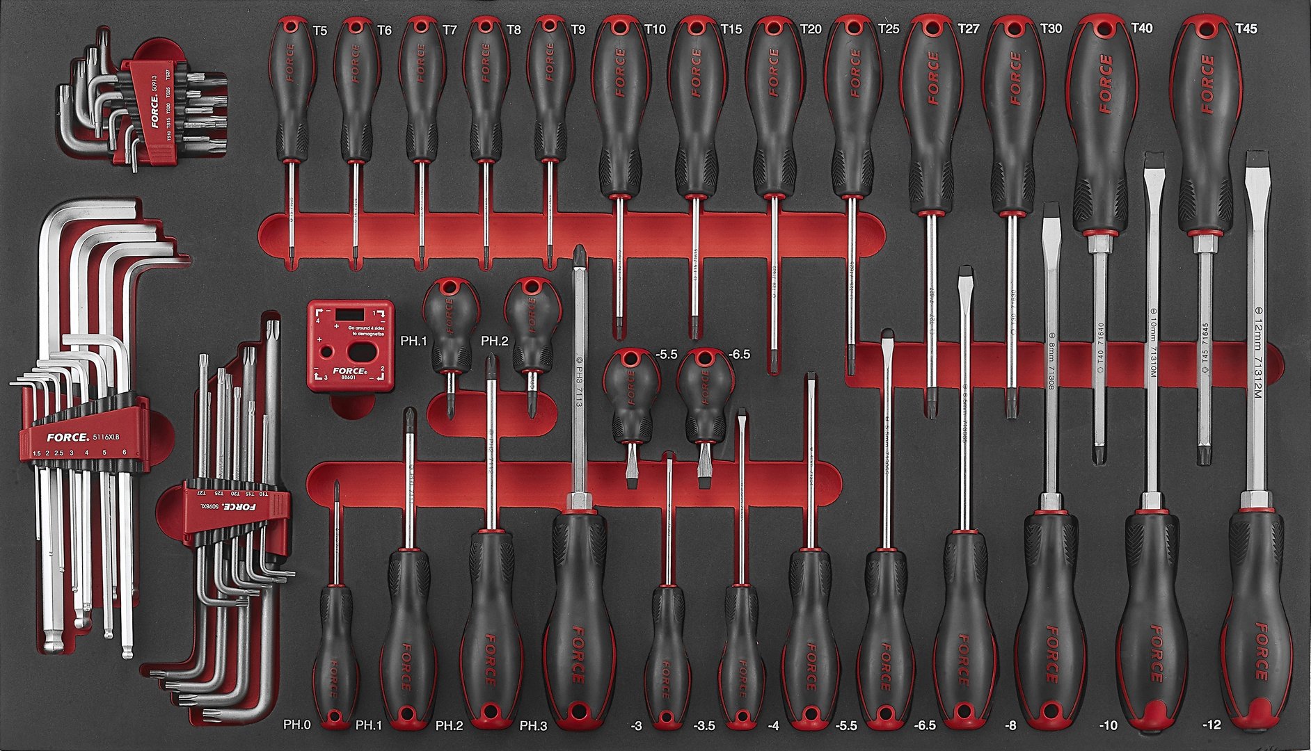 Force 10318M-610A Tool trolley Black Edition 610pc - Image 2
