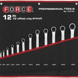Force 51213C Doppel Ringschlüssel Satz 12 tlg (75° gekröpft)