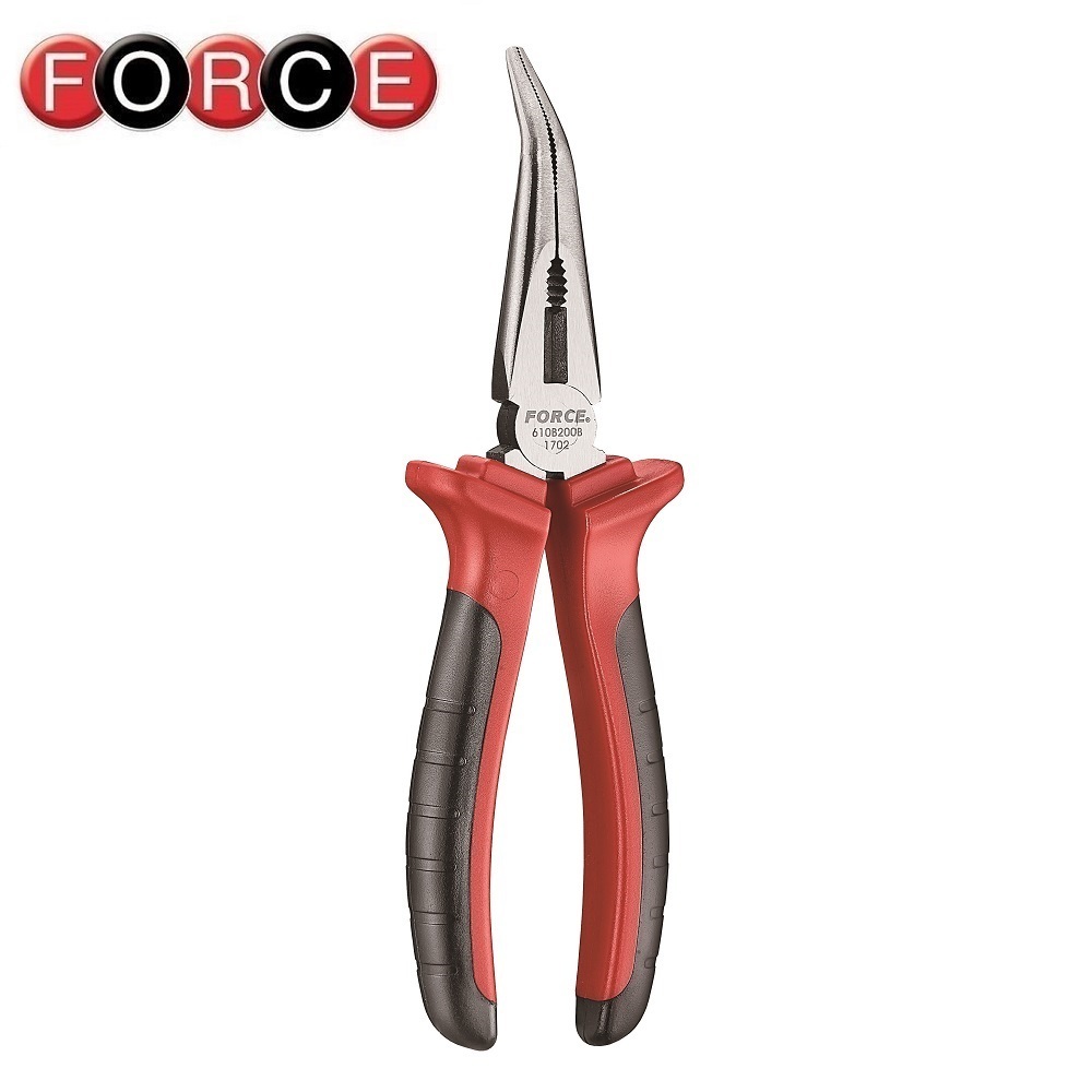 Force 610B200B Bent long nose pliers 8" - Image 2