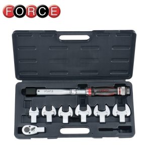 Force 64704 Head-interchangeable torque wrench & spanner set 8pc
