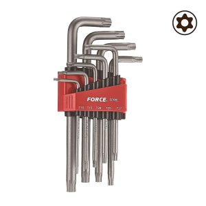 Force 5098LT Haakse Resistorx sleutelset lang 9 delig