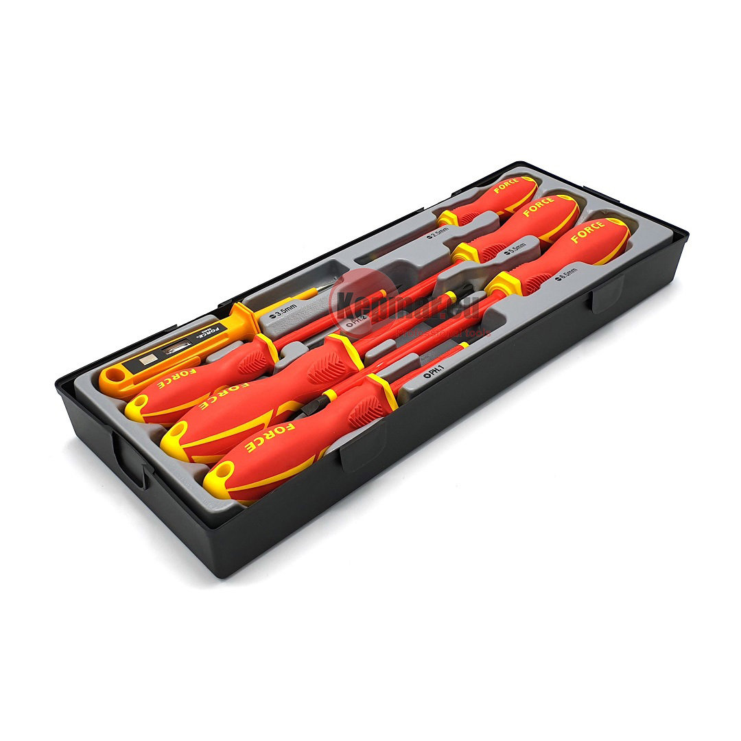 Force T20718N-3 VDE Schraubendreher Satz 7 tlg