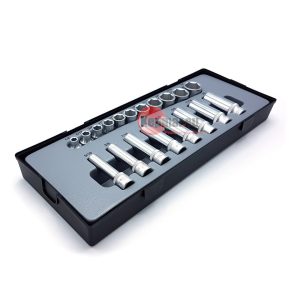Force T3193 3/8" Doppenset 6-kant SAE 19 delig