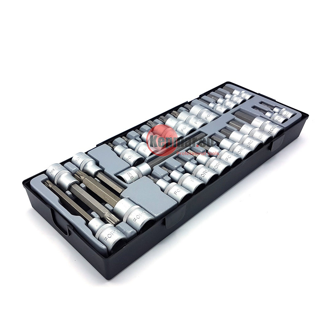 Force T4281 1/2" Nuss Satz Innensechskant - Vielzahn 27 tlg