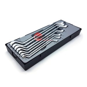 Force T5079S Dubbele ringsleutelset SAE 7 delig (75° gebogen)