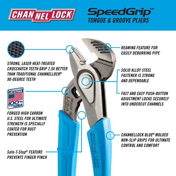 Channellock® 428X Wasserpumpenzange SPEEDGRIP™ 215mm – Bild 5