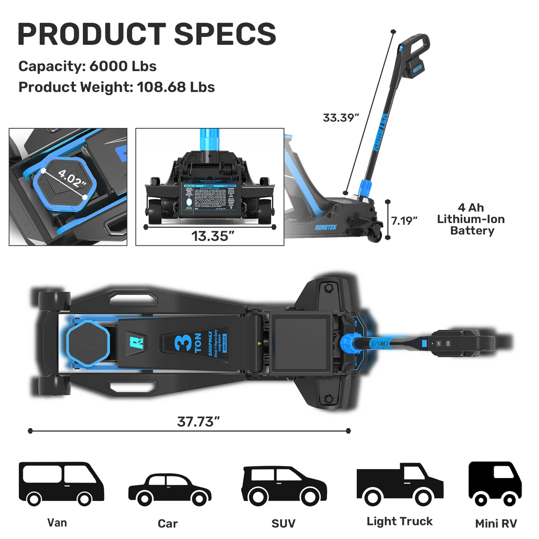 ROADTEK RSM-3TLG E-Jack 5AH Lithium-Ion 3 Tonnes – Image 5