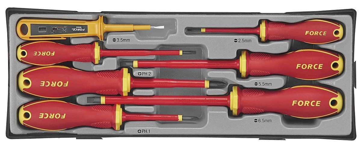 Force T20718N-3 VDE Schraubendreher Satz 7 tlg – Bild 2