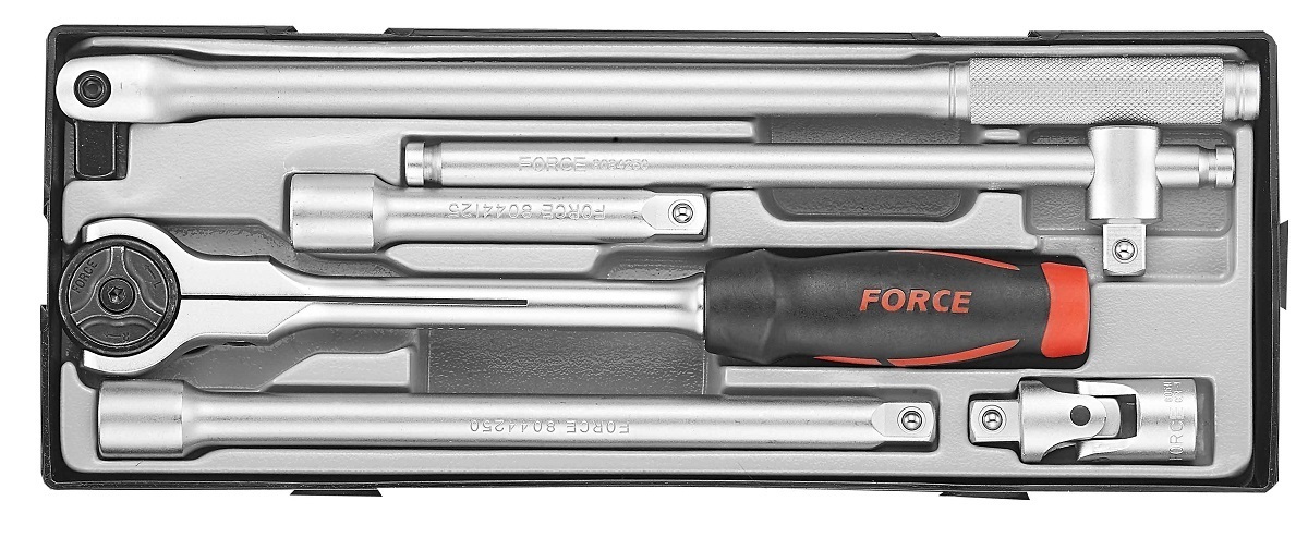 Force T40613-23 1/2" Ratelset 6 delig - Afbeelding 2