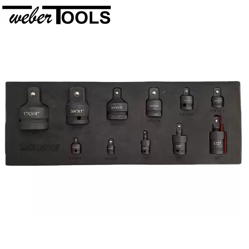 WT-3017 Coffret de 11 adaptateurs et cardans à chocs