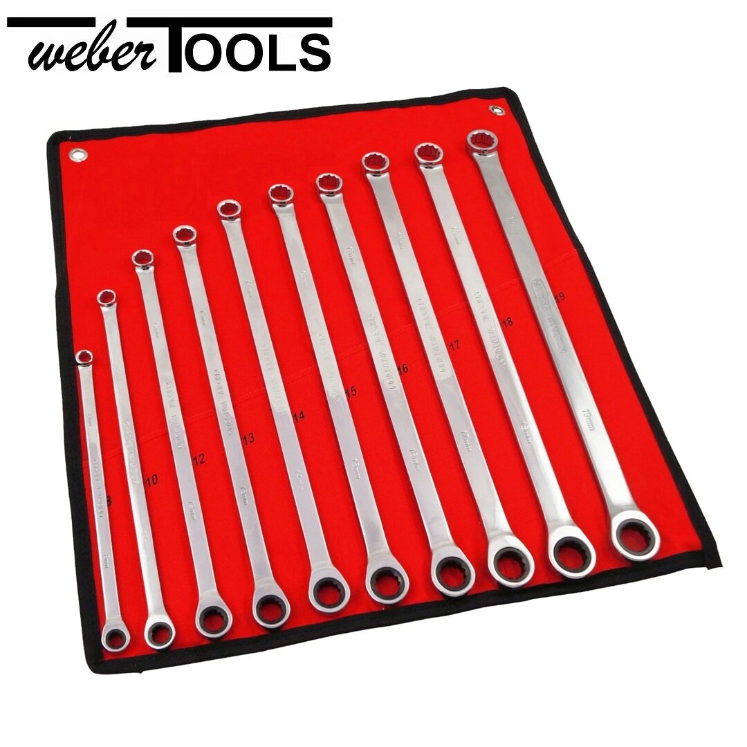 WT-5162 Jeu de 10 clés polygonales à cliquet XXL