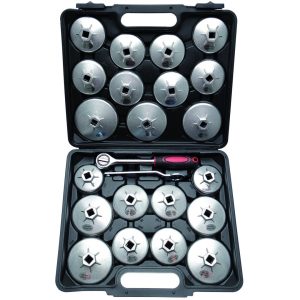 WT-61923 Jeu de 23 clés cloche coiffe pour filtre en aluminium