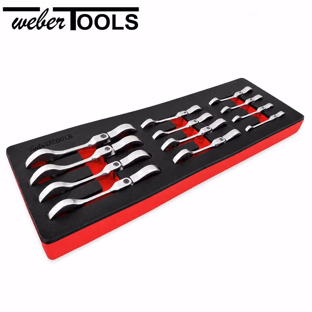 WT-8908 Mini Steek-ratelsleutelset flexibel 12 delig