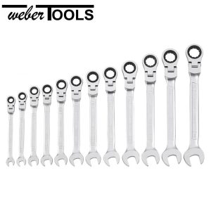 WT-8910 Jeu de 12 clés mixtes à cliquet tête inclinable